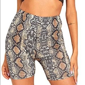 Snakeskin Biker Short